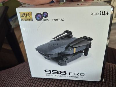 998 PRO 4K UHD Micro Foldable Drone with Dual Cameras & WiFi FPV - Age 14+