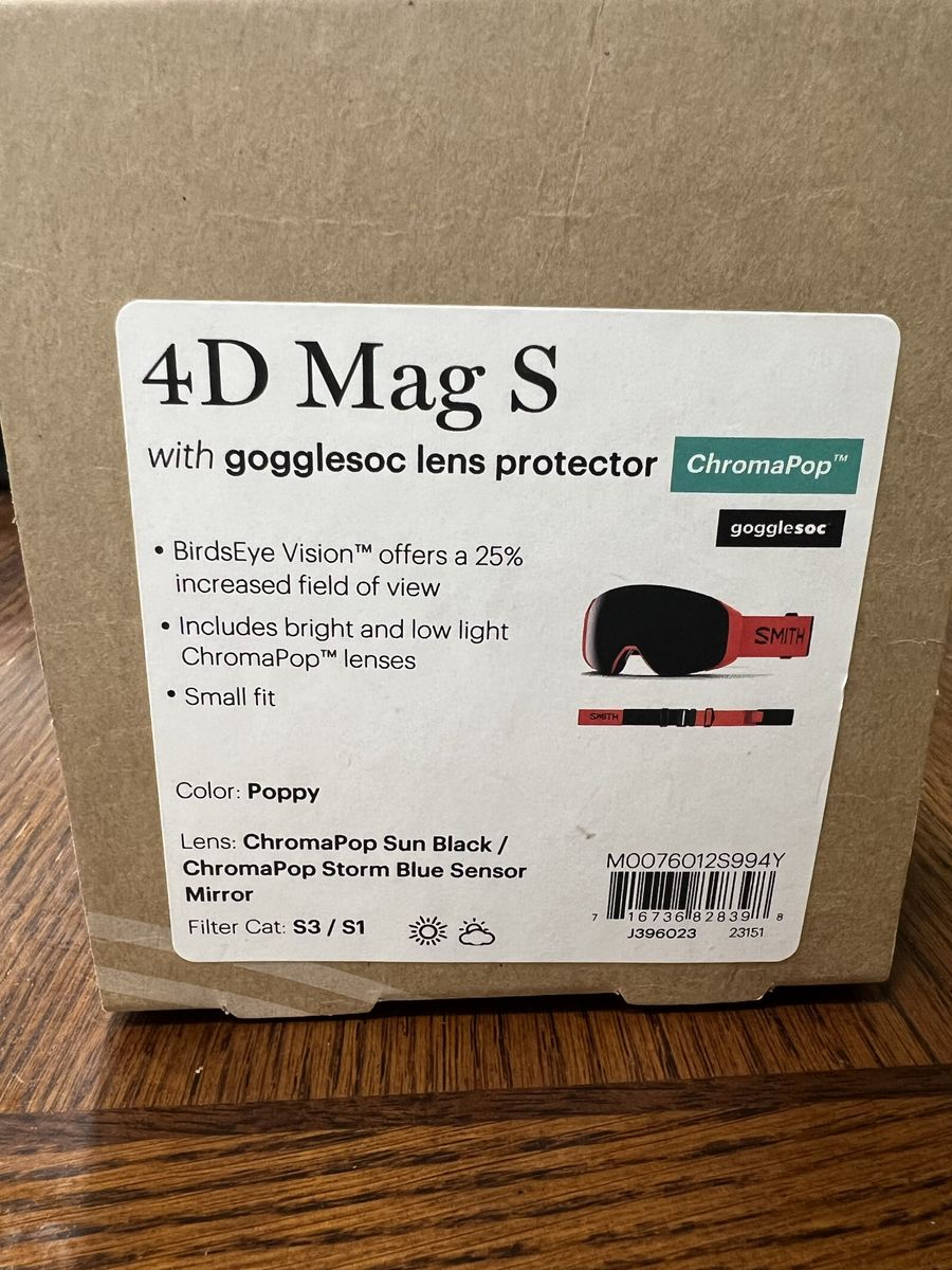 Smith 4D Mag S Poppy ChromaPop Goggles - Extra Lens & Lens Protector