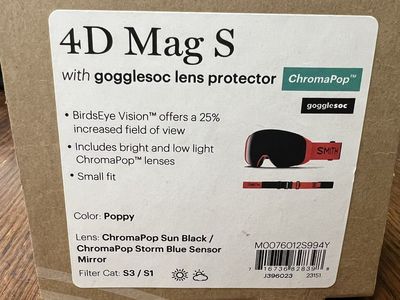 Smith 4D Mag S Poppy ChromaPop Goggles - Extra Lens & Lens Protector