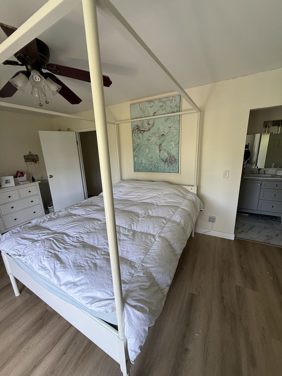 Queen Wood Canopy Bed Frame