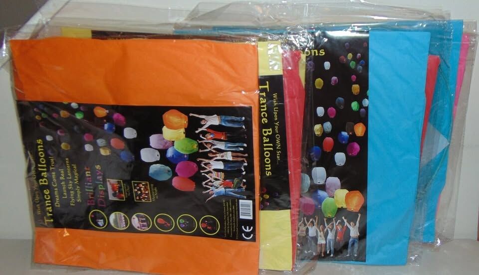 9 Wish Upon Your Own Star Flying Sky Lanterns Trance Balloon Pink Orange Yellow