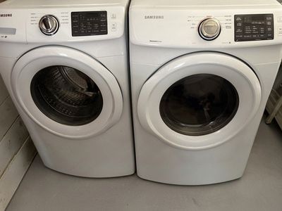 Samsung Large Front Load Washer and Electric Dryer Set - White