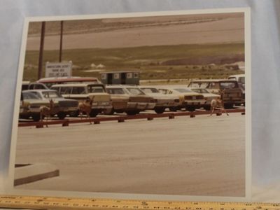 Vintage 1980 Thiokol Wasatch Press Photo - Utah Wildlife Deer Old Cars 8x10”