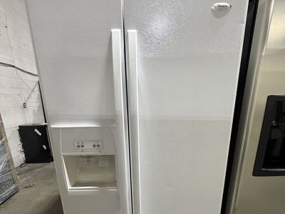 Good Condition Whirlpool White Side-by-Side Refrigerator