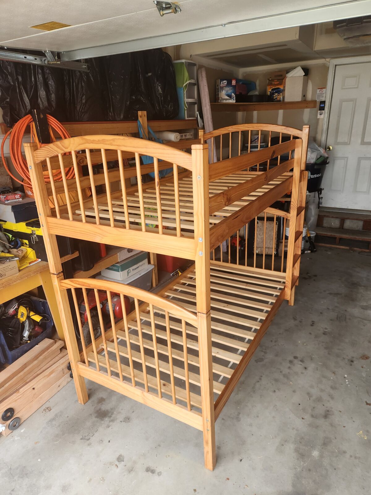 Wood Bunk Beds with Mattresses (Twin)