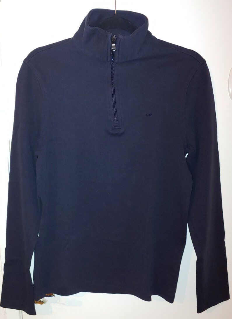 Michael Kors MK 1/4 zip sweater navy blue sz Med
