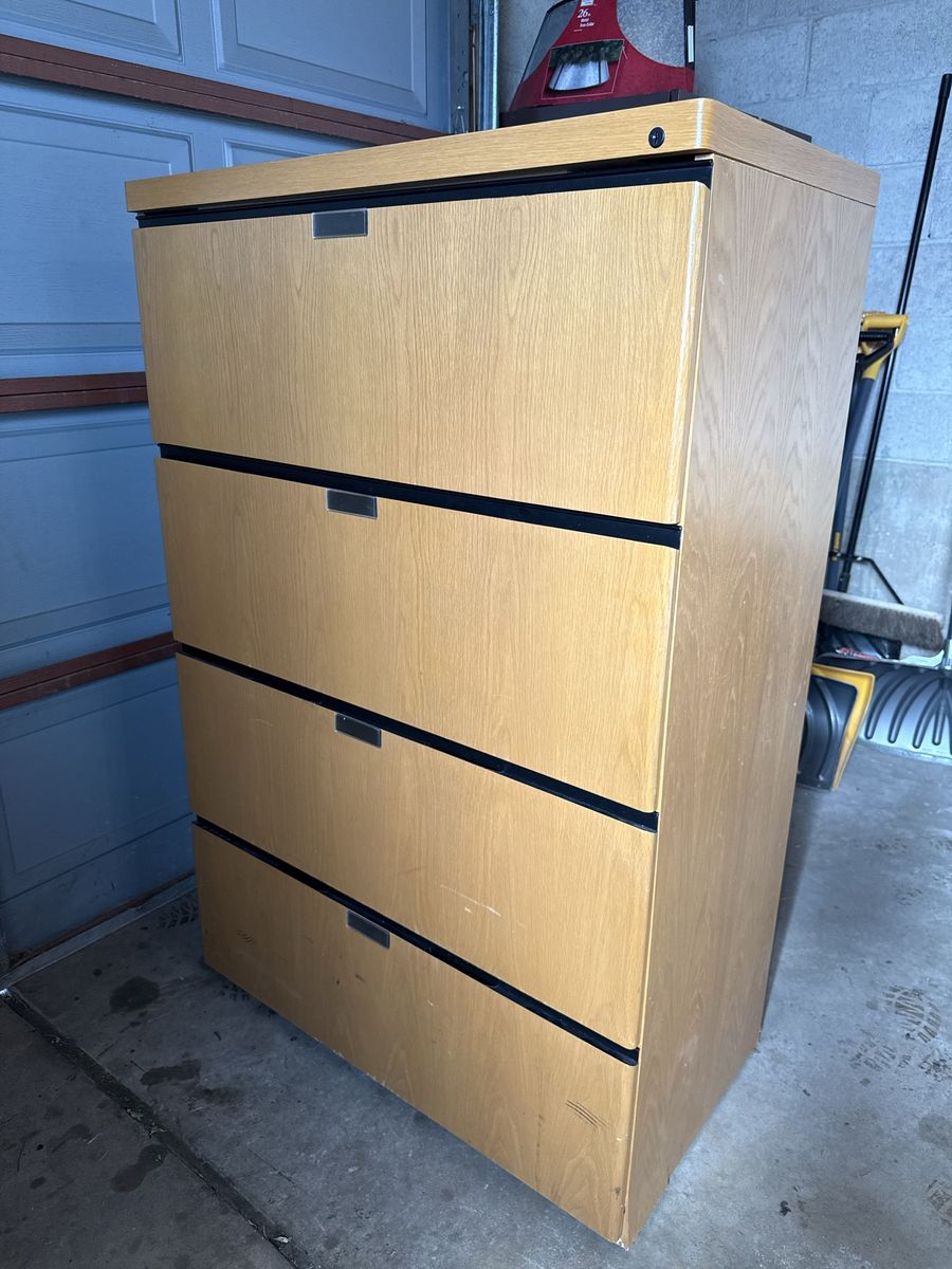 Wood filing/storage cabinet