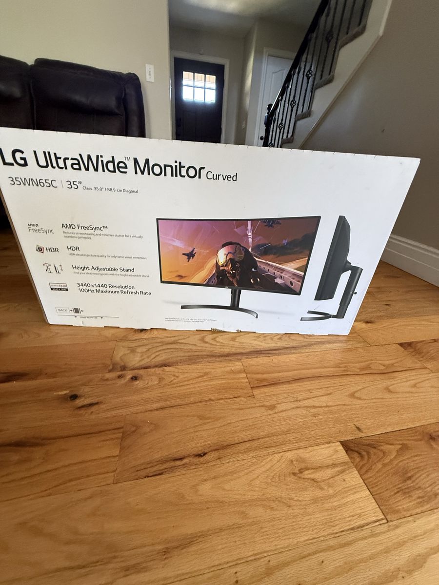 LG UltraWide 35WN65C 35" Curved Gaming Monitor 3440x1440 100Hz AMD FreeSync HDR Height Adjustable (Unopened)