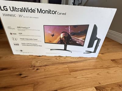 LG UltraWide 35WN65C 35" Curved Gaming Monitor 3440x1440 100Hz AMD FreeSync HDR Height Adjustable (Unopened)