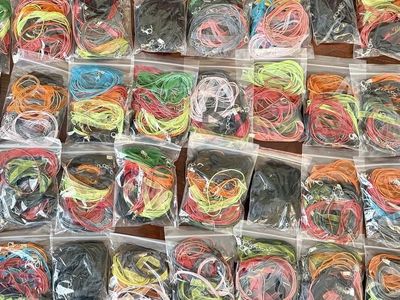 NEW - Set of 5 Organza Colorful Necklaces- Great for Adding A Pendant or Charm - See Pics