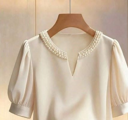 Satin White Blouse
