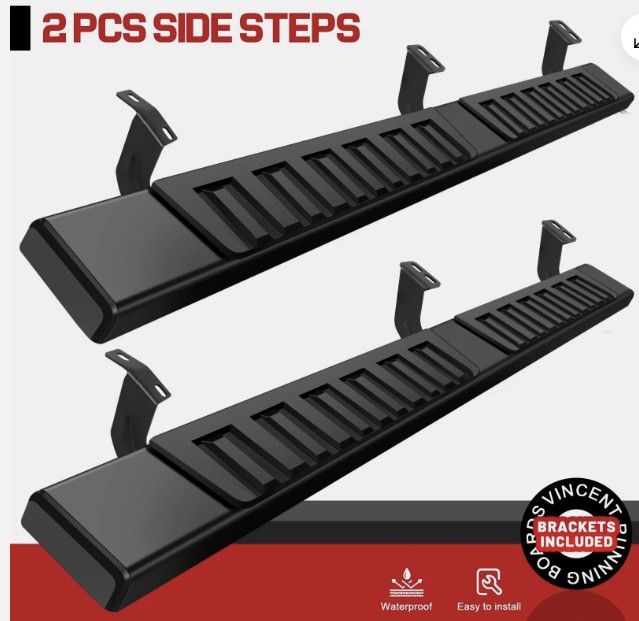 Side Step 6" Nerf Bar Running Board Fit 2005-2023 Toyota Tacoma Double Cab Black