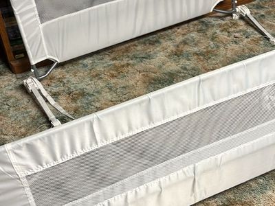 2-piece set Regalo bed rails white approximately 43β length 18β high swing down