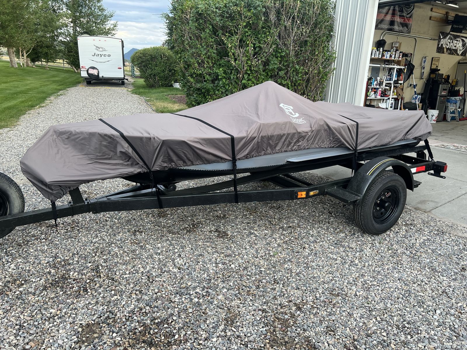 1977 Sears Gamefisher 12ft Jon Boat with Trailer, Mercury 9.8hp Motor & Fish Finder