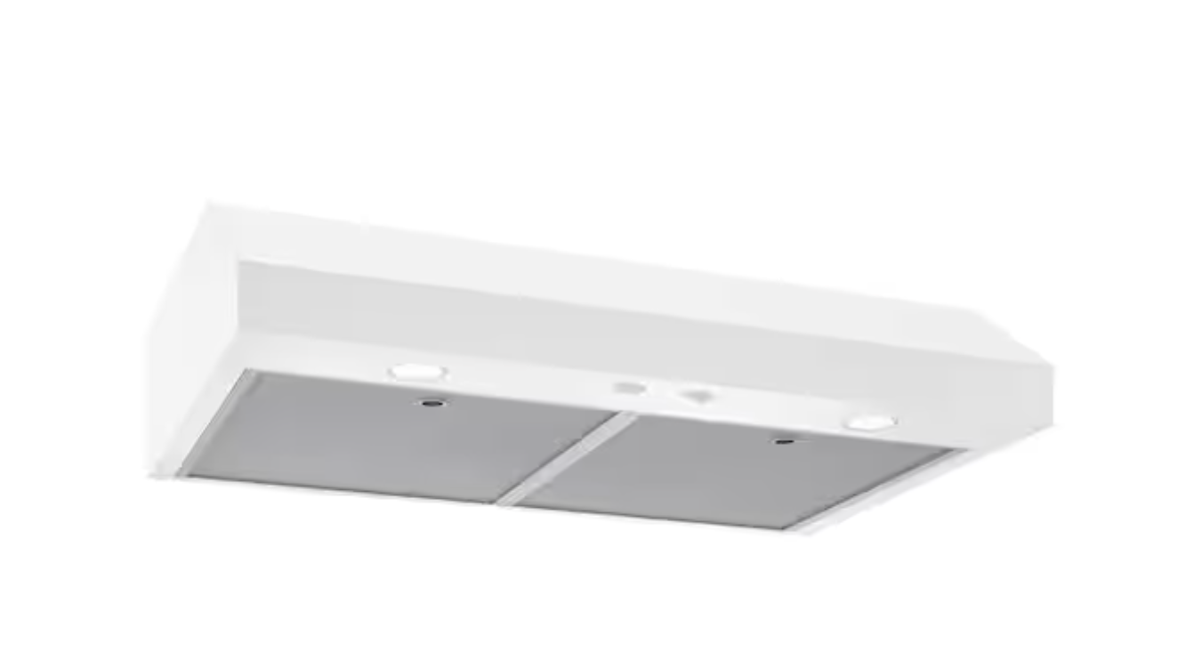 New in Box 30 Inch 350 Max Blower Under-Cabinet Range Hood, White,