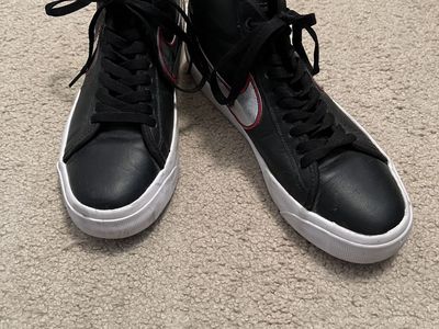 Nike Blazer Mid 77 Grant Taylor Black Red Silver Men's Size 7