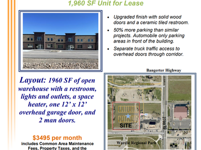 1960 SF Warehouse for sublease
