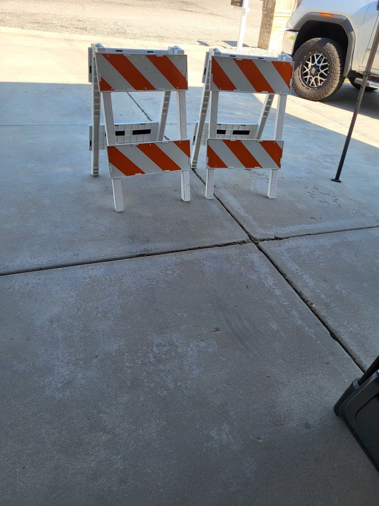Set of 2** Reflective Traffic Barriers