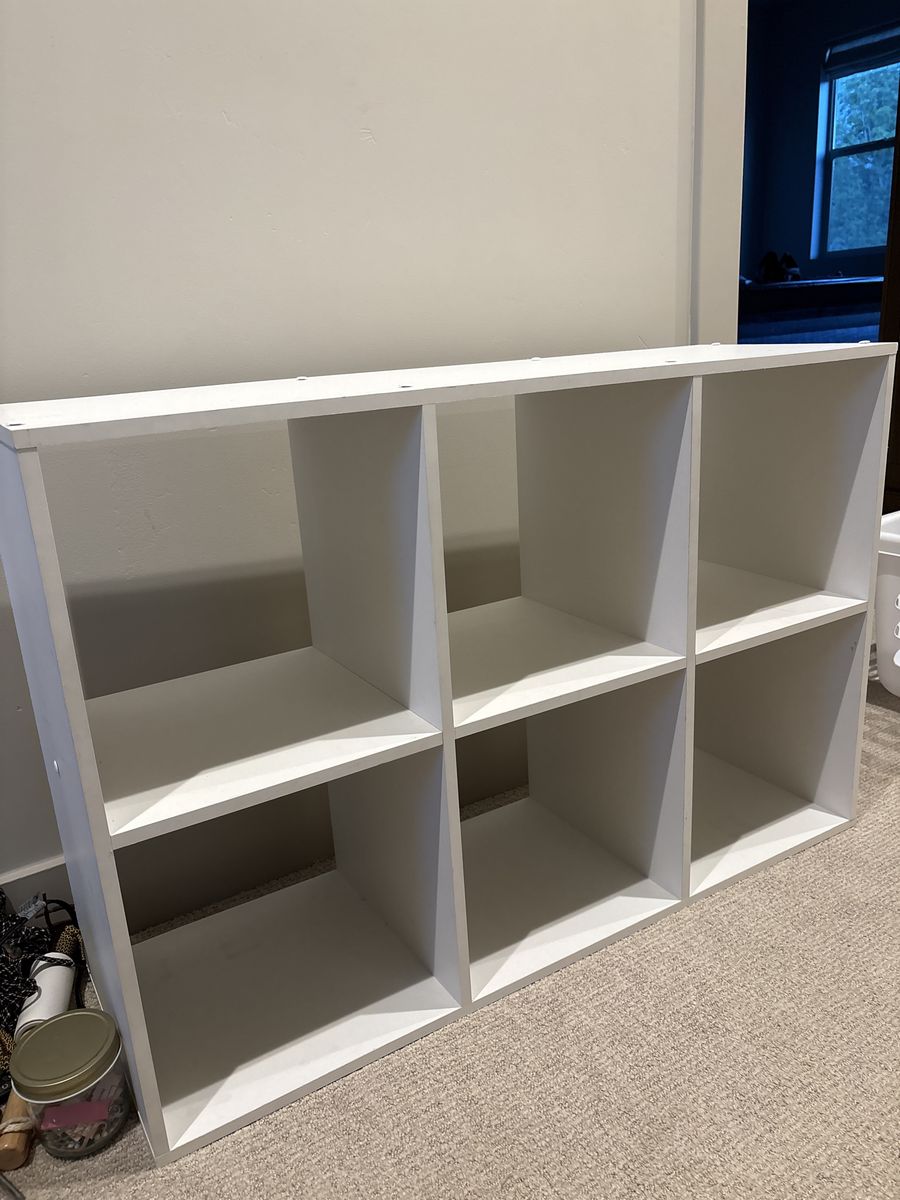 Free bookcase/ cubbies shelf 