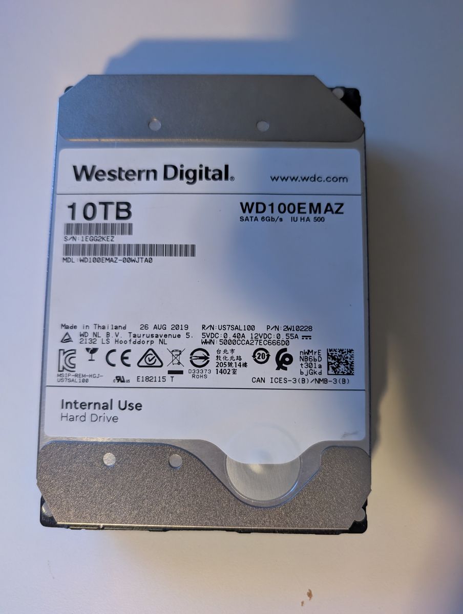 Western Digital 10TB WD10OEMAZ Internal Hard Drive SATA