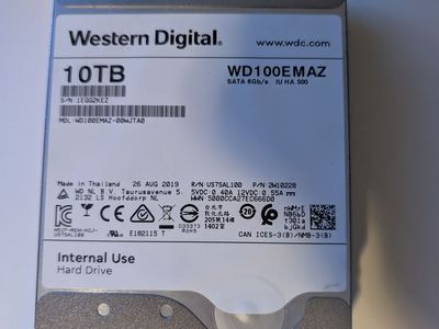 Western Digital 10TB WD10OEMAZ Internal Hard Drive SATA