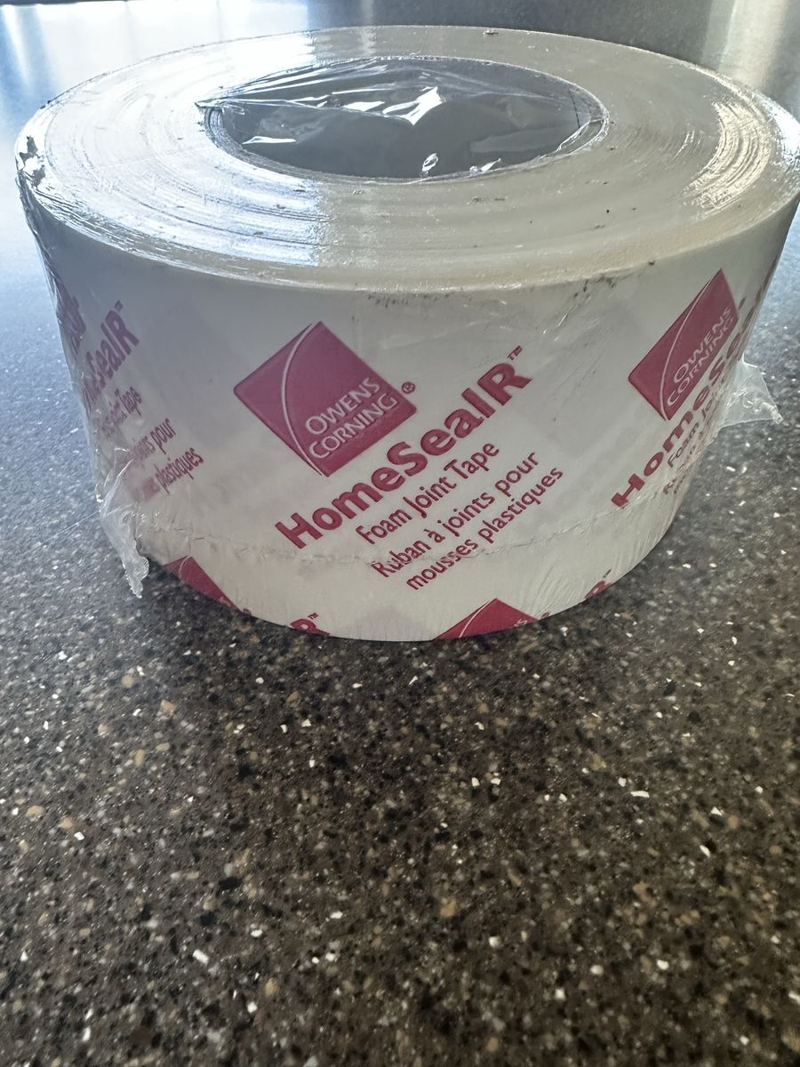 Owens Corning HomeSealR 3” Foam Joint Tape - New, Sealed Roll for Insulating Foam