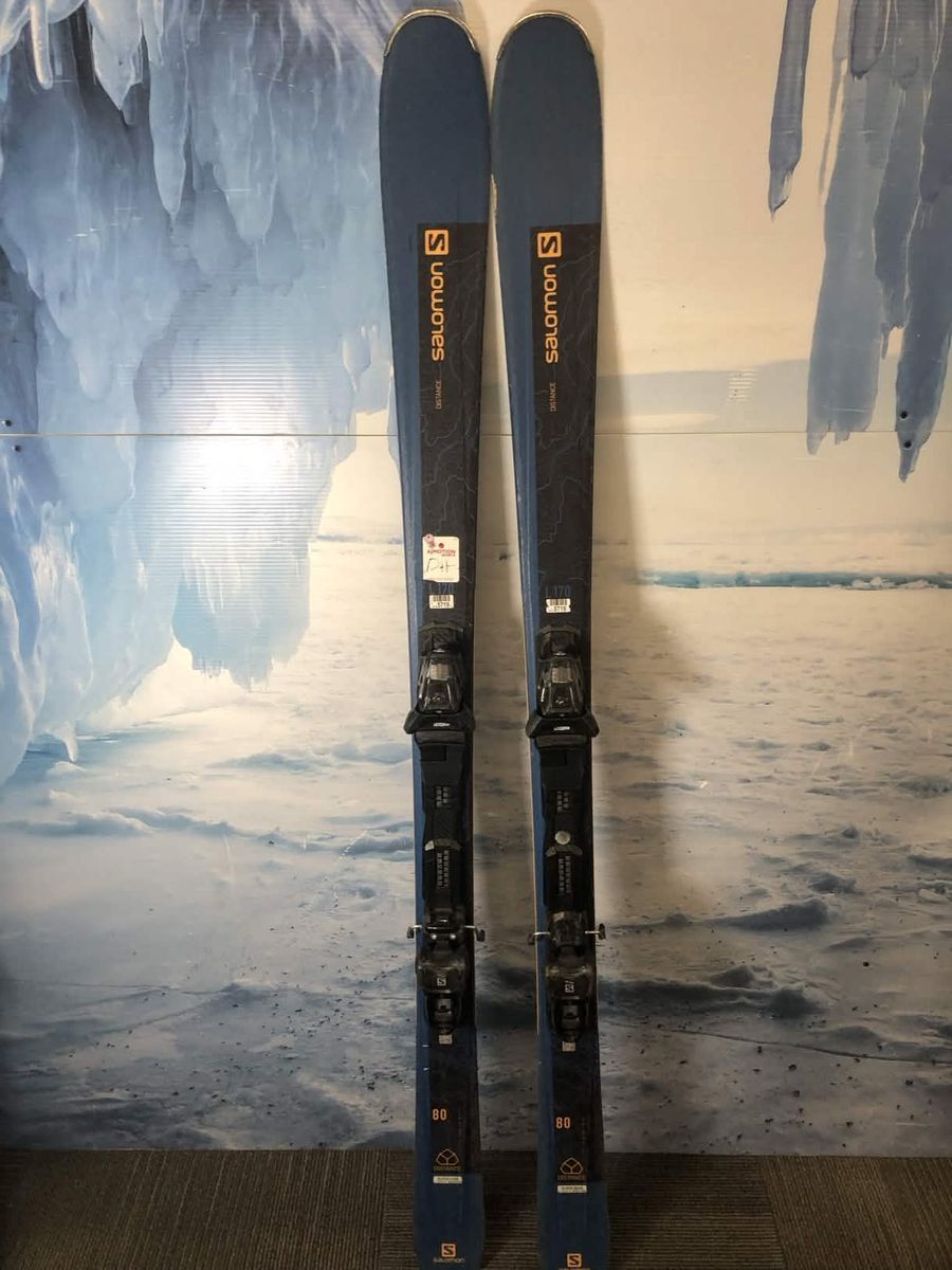 Used Salomon Distance 80 170cm Skis w/Salomon M10 GW Bindings