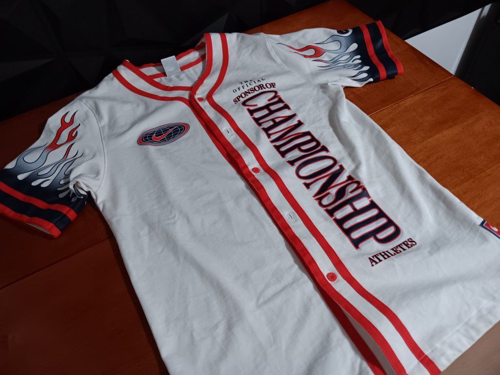 Nike Americana Top Flames Button Short Sleeve Shir