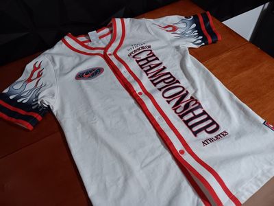 Nike Americana Top Flames Button Short Sleeve Shir