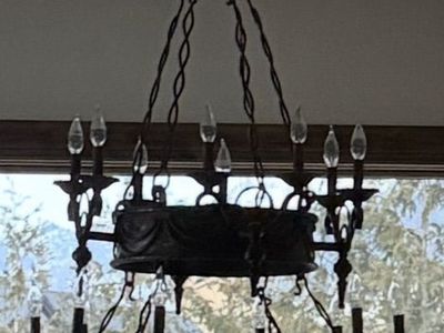 large 2 tier spanish mediterranean chandelier