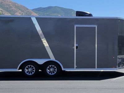 Vision VHW 8.5 x 18 'Tandem Axle Cargo Trailer - AC=heater Finished Interior, Ramp Door