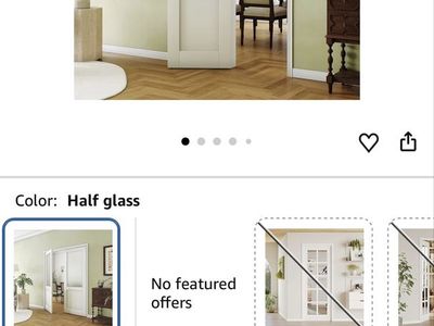 Half frosted glass interior door