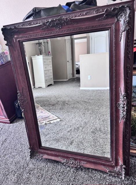 Ornate Wood framed Mirror