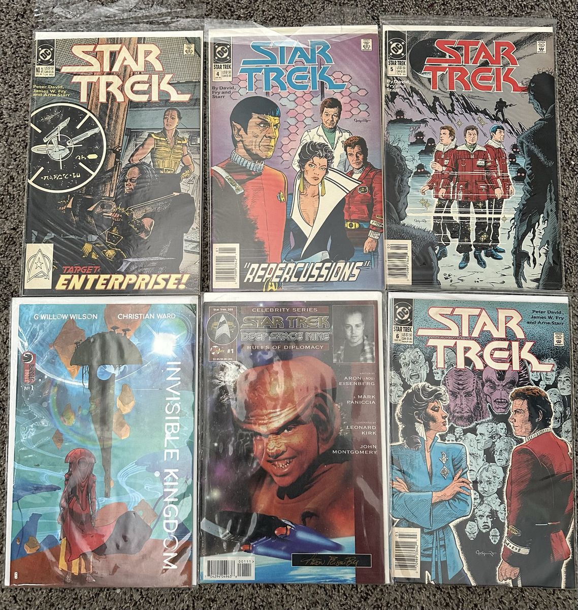Star Trek Comic Book Lot DC Comics Marvel 6-Book Set Plus  Deep Space Nine and Invisible Kingdom