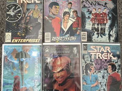Star Trek Comic Book Lot DC Comics Marvel 6-Book Set Plus Deep Space Nine and Invisible Kingdom