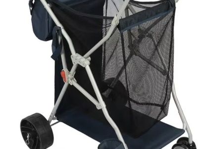 Member's Mark Heritage Blue Beach Cart with Mesh Basket & Cooler Bag