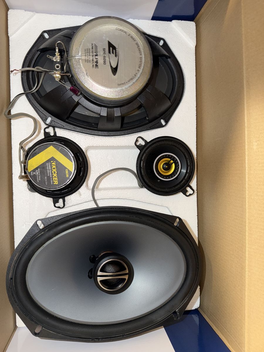 Alpine 6x9 and Kicker 3.5 car speakers