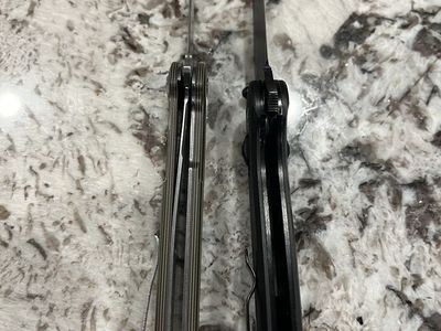 Sog Terminus XR and Damascus steel pocket knives