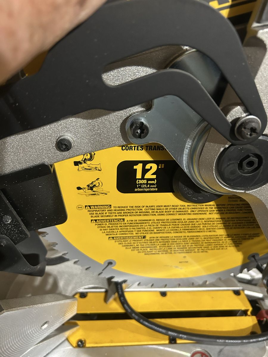 Like new Dewalt 12” radial arm saw with new blade and stand