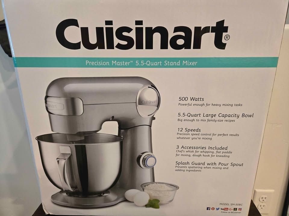 Cuisinart Precision Master 5.5 Qt Stand Mixer – Brand New in Box