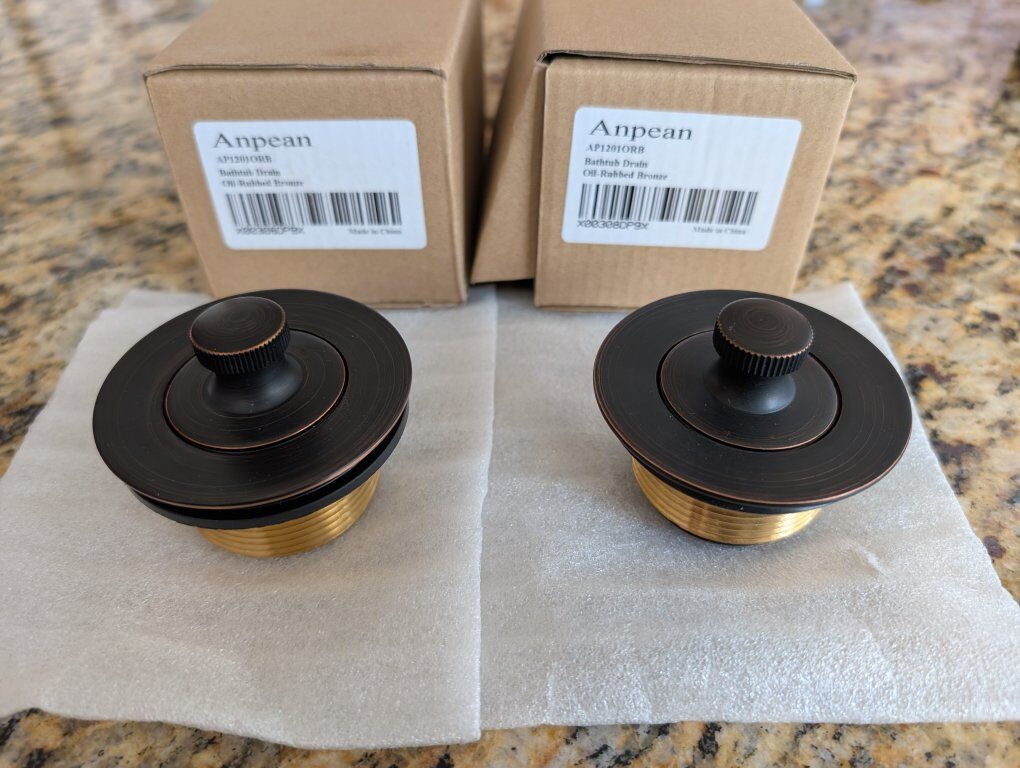 2New Anpean Bathtub Drain Covers Oil Rubbed Bronze