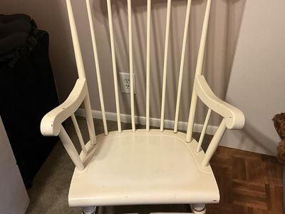White rocking chair