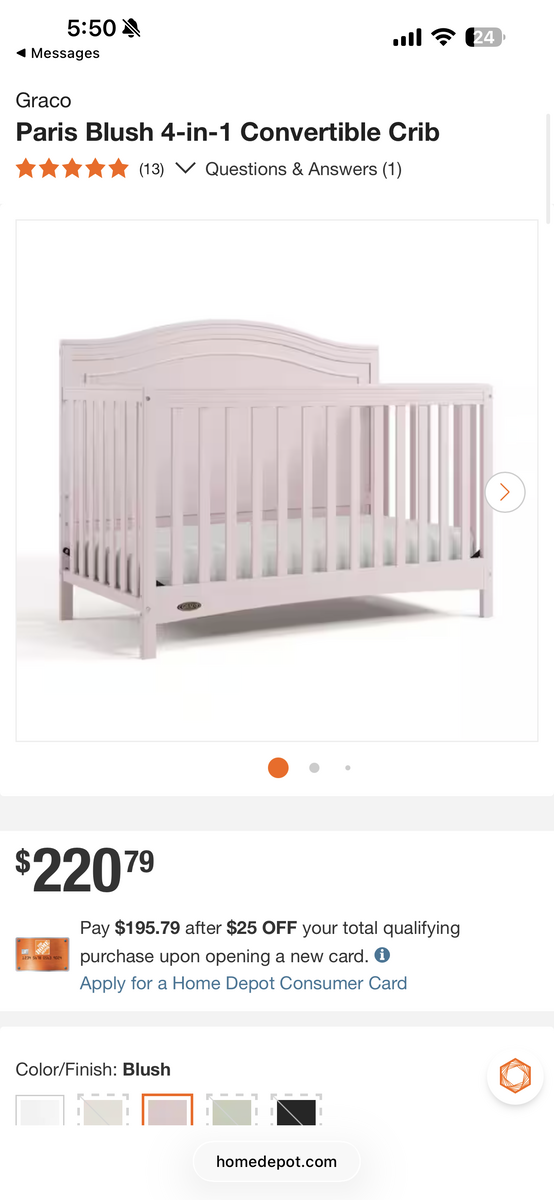 Graco Paris crib