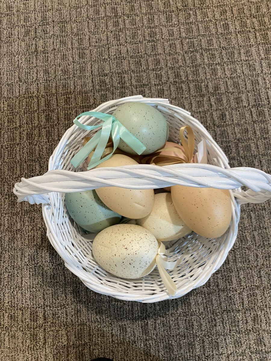 Large White Easter Basket