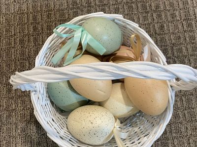 Large White Easter Basket