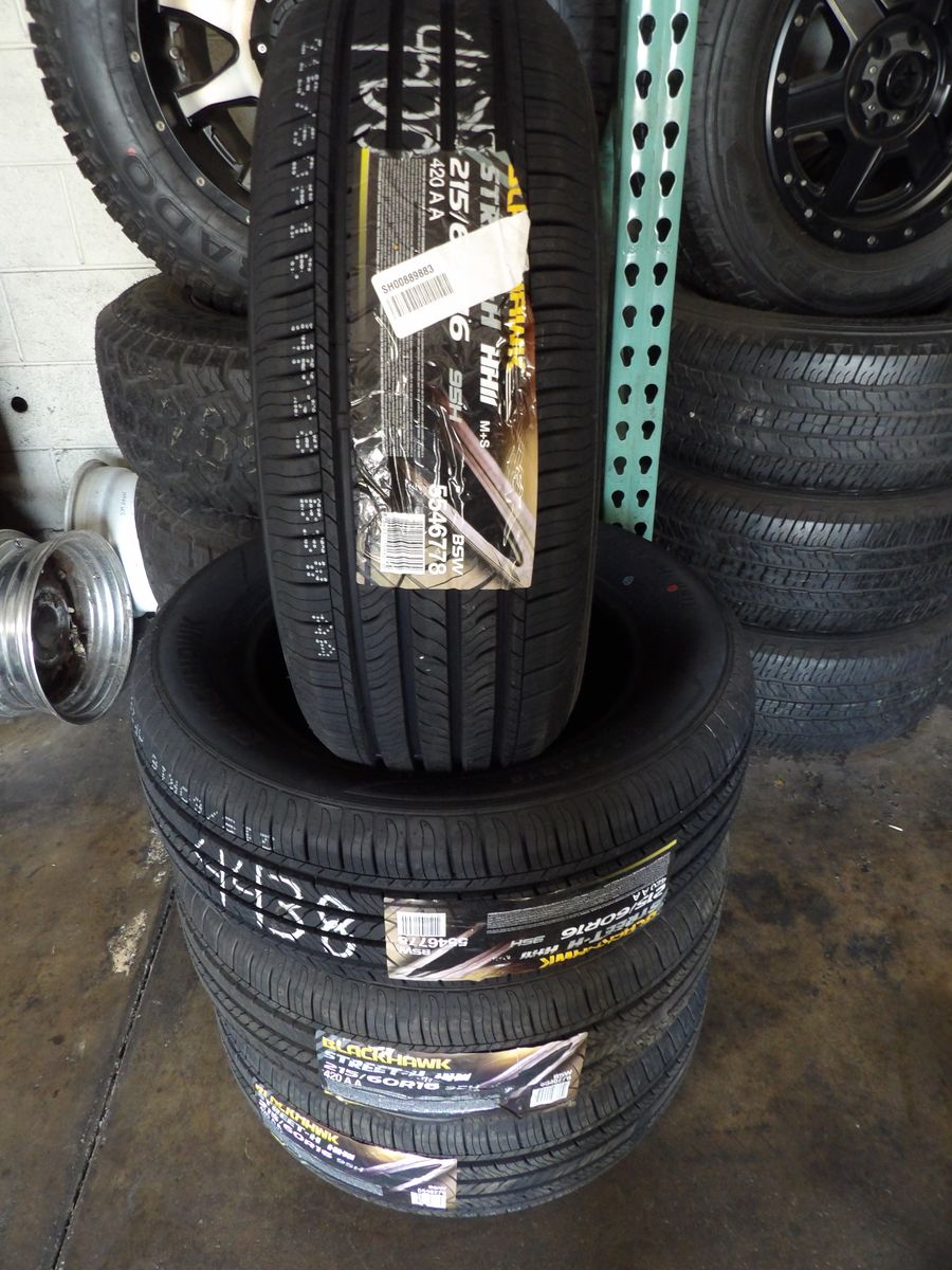 215/60R16 BLACKHAWK STREET HH-11 SET OF NEW TIRES