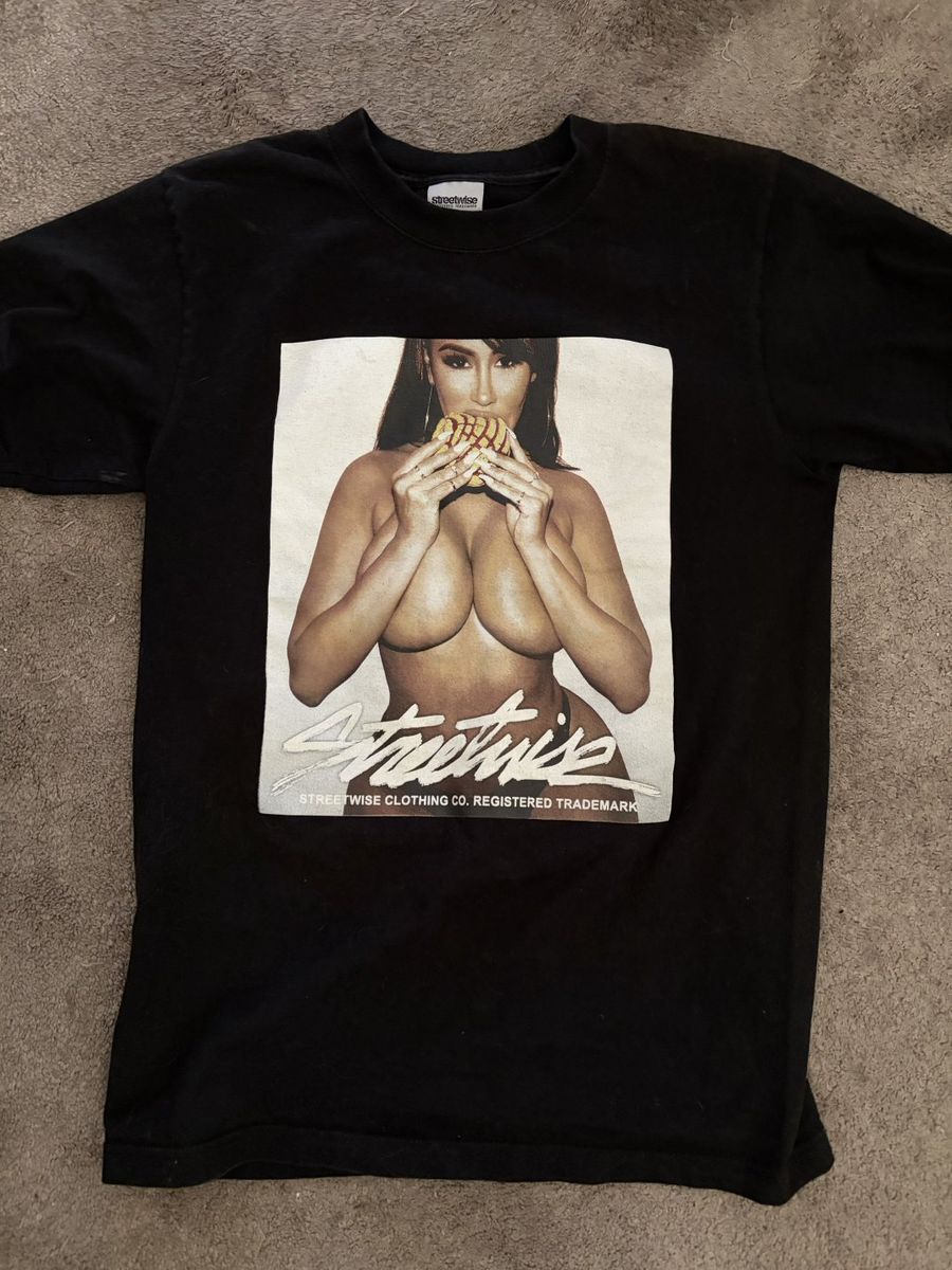 Streetwise Black Cotton T-Shirt with Graphic Print - Medium