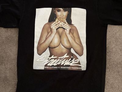 Streetwise Black Cotton T-Shirt with Graphic Print - Medium