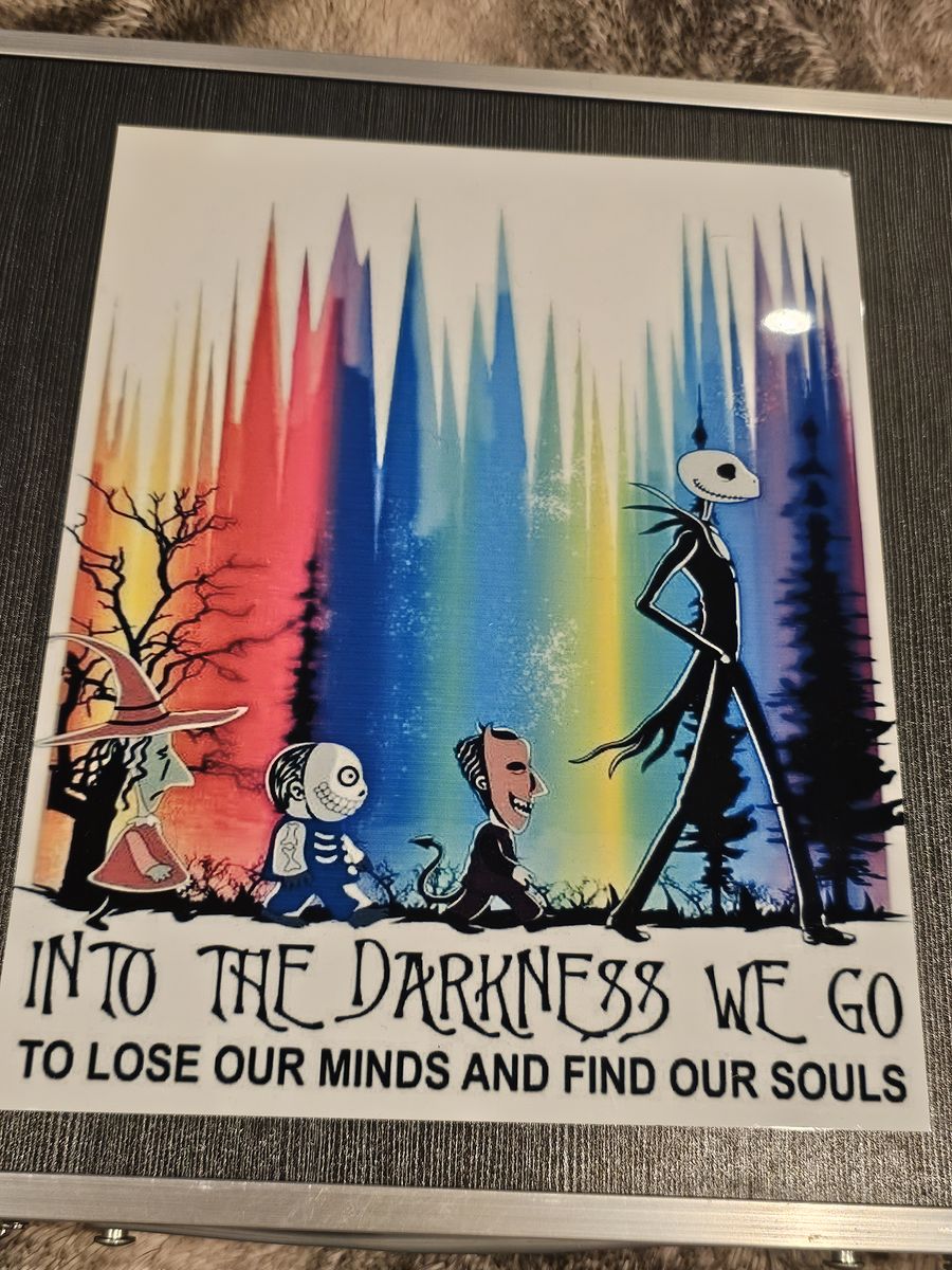 The Nightmare Before Christmas Metal Art Print - Into The Darkness We Go