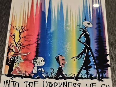 The Nightmare Before Christmas Metal Art Print - Into The Darkness We Go